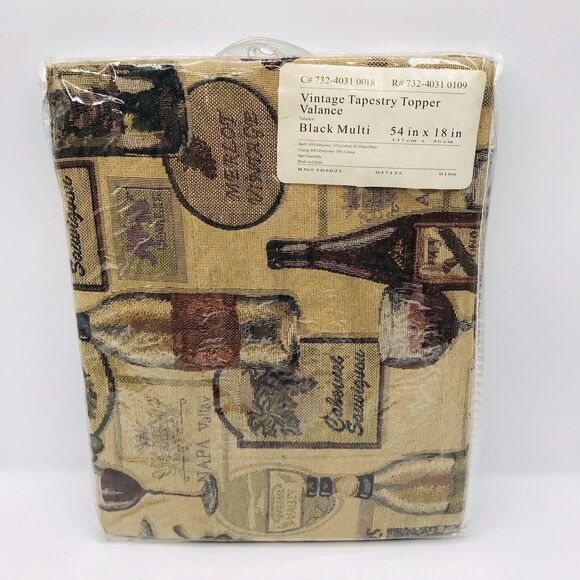 Lot of 4 JC Penney Home Collection Grape and Wine Tapestry Valance 54" W x 18" H - Picture 2 of 8